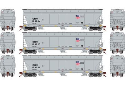 ACF 4600 3-Bay Centerflow Hopper (3 Pk): UP CNW #180004/180027/180036 |  Athearn Genesis