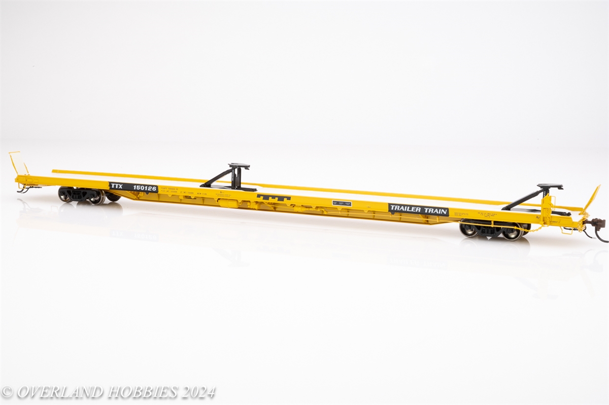 F89F TOFC Flat Car: TTX (Yellow - 2 Rd #s) | Athearn Genesis