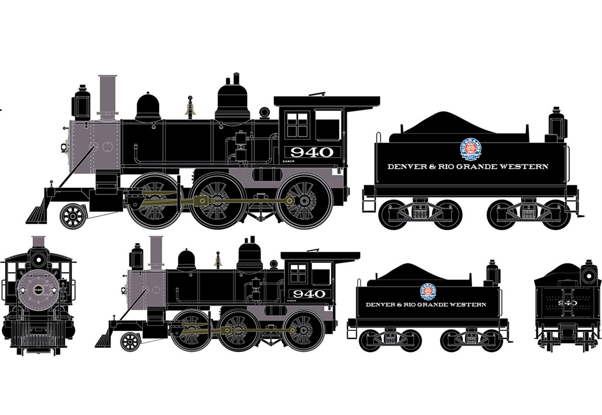 2-6-0 Mogul Locomotives in the USA