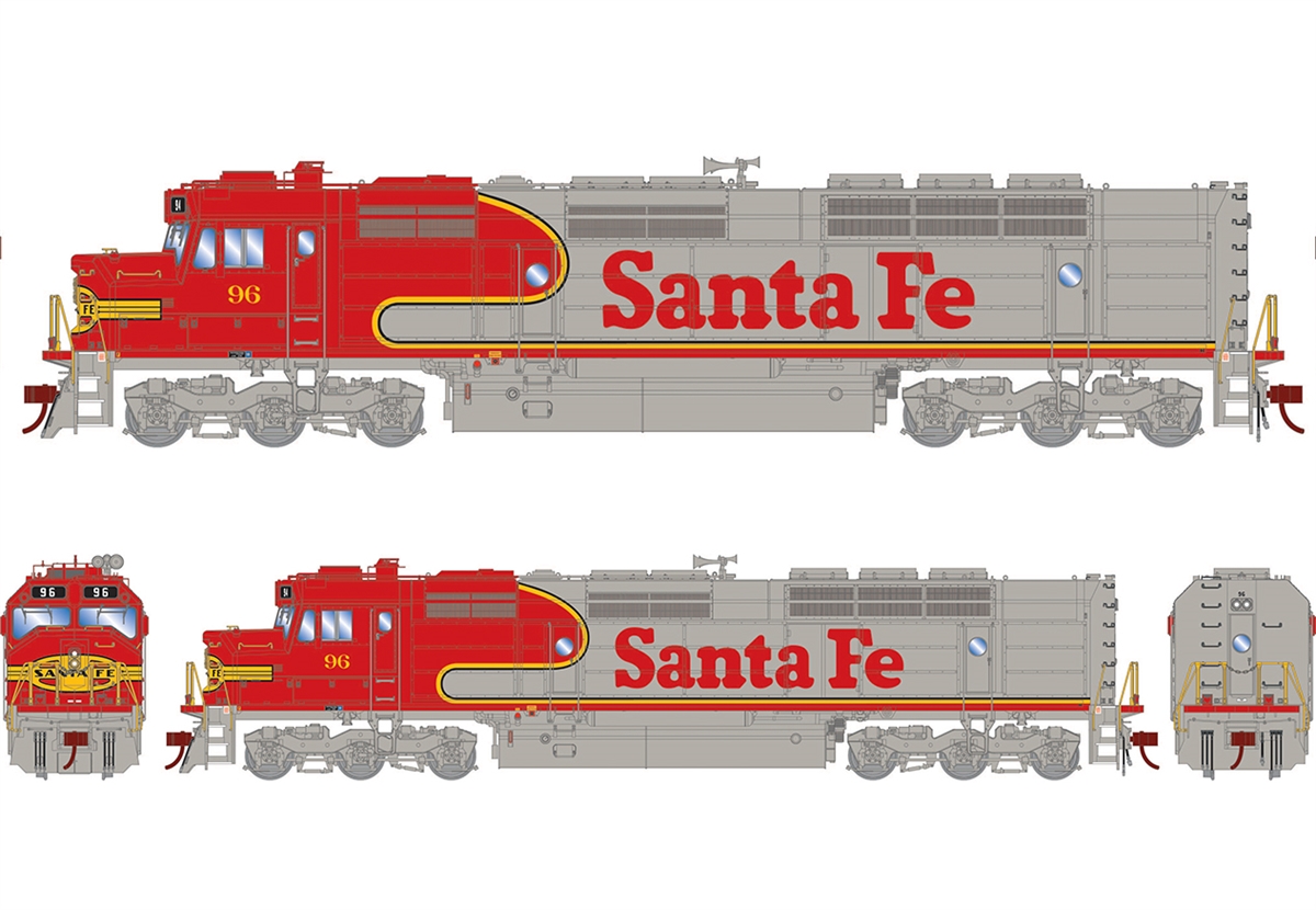 Athearn RTR HO Santa high quality Fe SD45 #5536 Model Train